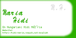 maria hidi business card